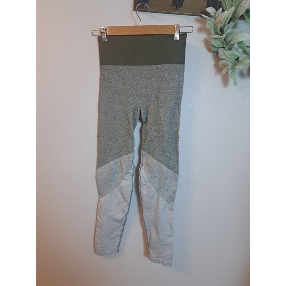 Aerie Green Color Block Ombre Leggings Active Gym Sz S - Picture 2 of 2